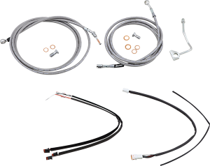 Complete Stainless Braided Handlebar Cable/brake Line Kit Silver, 1, nordicamoto.ro