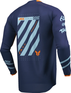 Thor Launchmode Futura gyerek póló, kék/narancssárga, XL, 4, nordicamoto.ro