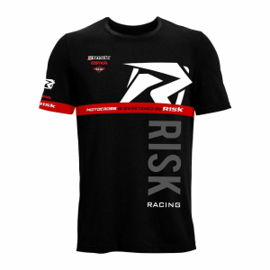 Risk Racing szabadidőpóló, fekete/piros, nordicamoto.ro