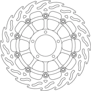 Brake Rotor Floating Flame Black Black 