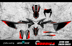 Műanyagok, NordicaMoto KTM EXC 2020–2023 matricakészlet, nordicamoto.ro