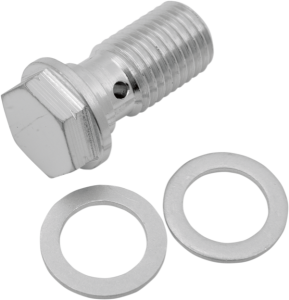 Universal Chrome Steel Banjo Bolt Silver, Chrome, 1, nordicamoto.ro