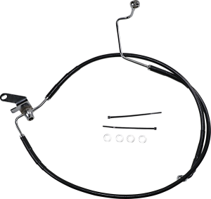 Extended Length Black Vinyl Brake Line Kit Black Oversize [+76 mm (3')], 1, nordicamoto.ro