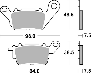 Hf Street Ceramic Organic Brake Pads, 2, nordicamoto.ro