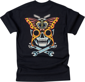 Skull Moth T-shirt Black S, 5, nordicamoto.ro