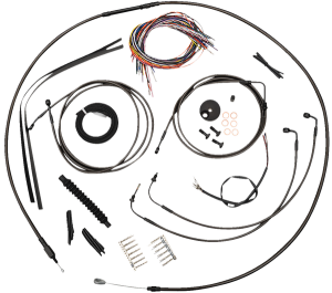 Complete Midnight Braided Handlebar Cable/brake Line Kit Black