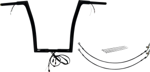 Plug & Play Ez Install 1-1/4(r) Flat Top Handlebar Kit Black