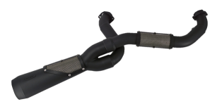 Big Sexy 2-into-1 High Performance Exhaust Black, Ceramic, 2, nordicamoto.ro