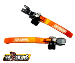 Fm-Parts gyártmányú narancssárga összecsukható kormánykészlet a 2008–2014-es KTM modellekhez, 1, nordicamoto.ro