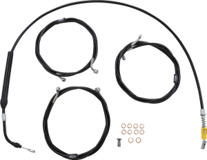Standard Black Vinyl Braided Handlebar Cable/brake Line Kit Black, 1, nordicamoto.ro