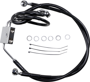 Extended Length Black Vinyl Brake Line Kit Black Oversize [+51 mm (2'')], 1, nordicamoto.ro