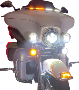 Genesis® 4 Dynamic Led Batwing Windshield Trim Chrome, 1, nordicamoto.ro