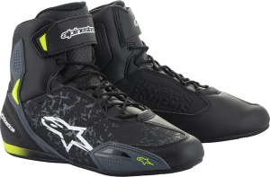 Nyári motoros csizma, Alpinestars Faster-3 fekete csizma, nordicamoto.ro
