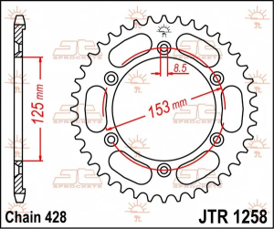 JT SPROCKETS hátsó lánckerék, természetes színű, 2, nordicamoto.ro