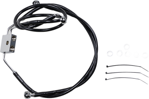 Extended Length Black Vinyl Brake Line Kit Black Oversize [+254 mm (10'')], 1, nordicamoto.ro