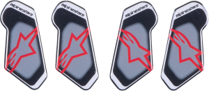 Alpinestars RK-7 zsanérburkolat-csere matricakészlet, fekete/szürke/piros, nordicamoto.ro