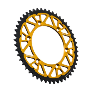 JT SPROCKETS Twinstar acél-alumínium hibrid lánckerék, fekete, arany , nordicamoto.ro
