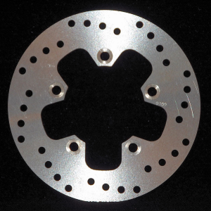 Round D-series Scooter Brake Rotor Silver, Stainless Steel, Zinc
