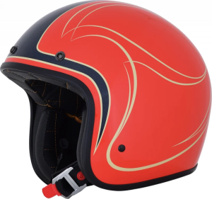 Fx-76 Claymore Vintage Helmet Gloss Orange/blue/beige 2x-large Blue, Gloss, Orange
