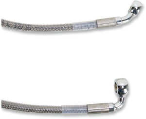 Extended Length Stainless Steel Brake Line Kit Silver, Clear-coated Oversize [+152 mm (6'')], 1, nordicamoto.ro