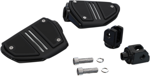 Twin Rail Footrests Black