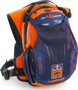 KTM Replica Team Baja sötétkék/narancssárga hidratáló hátizsák