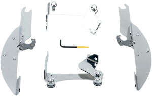 Fats/slim Windshield Trigger-lock Complete Mount Kit Polished, 1, nordicamoto.ro