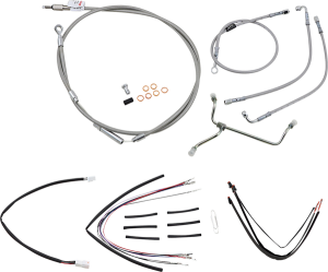 Complete Stainless Braided Handlebar Cable/brake Line Kit Silver