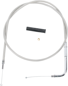 Stainless Braided Throttle Cable Silver