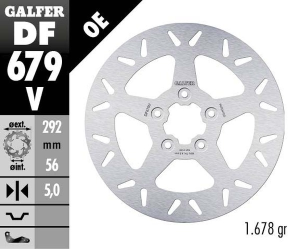 Brake Rotor Fixed Round Silver, 1, nordicamoto.ro