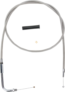 Stainless Braided Throttle Cable Silver
