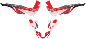 Complete Utv Graphics Kit Gray, Red 