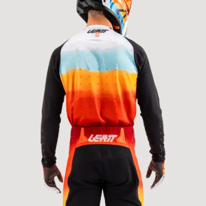 Leatt 4.5 Lite Glamis póló, fekete/narancssárga/kék, XL, 5, nordicamoto.ro