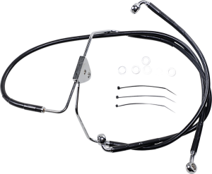 Extended Length Black Vinyl Brake Line Kit Black