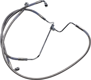 Extended Length Stainless Steel Brake Line Kit Silver, Clear-coated