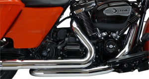 Aggressor 2-into-2 Crossover Headers With Heat Shields Chrome, 1, nordicamoto.ro