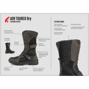 Forta ADV Tourer csizma, barna, FORT92W-24, 48-as méret, 2, nordicamoto.ro