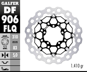 Cubiq Brake Rotor Black, Silver, 2, nordicamoto.ro