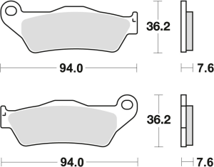 TRW Organic első fékbetétek a következő modellekhez: BMW R 1200 HP2 '04–'10/R-NINE T '13–/K 1300 GT '09–'15/KTM EXC 525 '03–'07/LC4 ADV '97–'01/790 ADV '19 -/LC8 950 / 990 '02–'13/1050 ADV '15–'16/1090 ADV '17–/YAMAHA XTZ 660 '08–'16/XTZ 700 '19 –