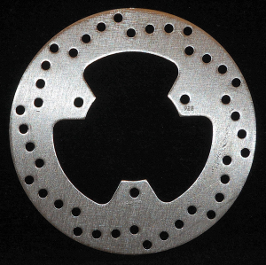 Round D-series Scooter Brake Rotor Silver, Stainless Steel, Zinc