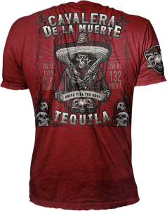 Vintage Velocity Bandido Tequila T-shirt Red 3XL, 3, nordicamoto.ro
