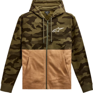 Camo Block Hoodie Green, Brown