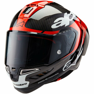 Alpinestars Supertech R10 Carbon teljes arcú sport sisak – fekete/piros/fehér