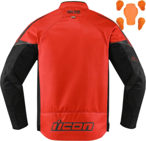 Geaca Textila Icon Hooligan Black/Red 3XL, 3, nordicamoto.ro