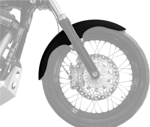Hugger Front Fender With Mounting Blocks For Softail/dyna Black