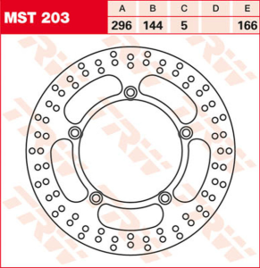 Rögzített féktárcsa, kör alakú, 250–299 mm, 2, nordicamoto.ro