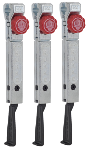3 Extremely Narrow, Quick Adjusting Jaws (set) - Series 5-s Black, Red, Silver
