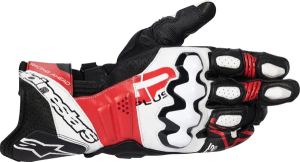 Alpinestars GP Plus R V3 bőrkesztyű – fehér, piros, fekete 