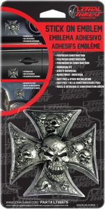 Iron Cross Skulls Dimensional Emblems Black