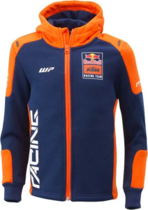 KTM Replica Team Zip gyerek kapucnis pulóver, narancssárga/tengerészkék, 116-os méret / 5–6 éves, 1, nordicamoto.ro